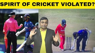 EXPLAINED ICC Under19 World Cup sees STRANGE handling the ball controversy in ENG vs ZIM match [upl. by Sivet]