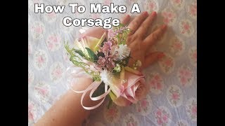 How to Make A Corsage  Wedding  Prom Flowers [upl. by Akimihs]