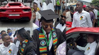 Criss waddle pulled a surprise appearance with customized ferrari at stonebwoys school graduation❤️🔥 [upl. by Gwenneth]