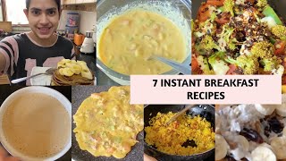 7 Instant weight loss Breakfast Recipes for a week  Minimal to No Cooking for beginners [upl. by Nerac]