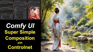 ComfyUI 29 Super Simple Image Composition with Controlnet free download Stable Diffusion [upl. by Arel12]