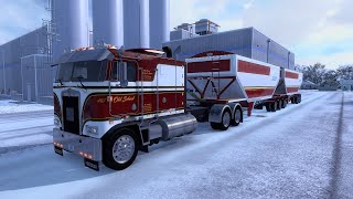 ATS K100E and SWC Doepker B Double Grain Haul Helena to Billings [upl. by Ettezyl]