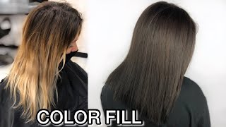 How to COLOR FILL Hair to go Brown  Color Filling Hair to go Darker  Maxine Glynn [upl. by Asserat]