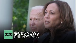 Philadelphia area Democrats Republicans react to Biden dropping out and endorsing Harris [upl. by Enyr200]