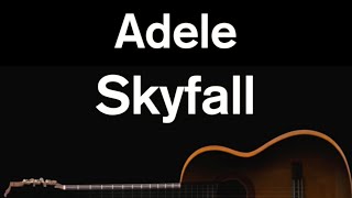 Skyfall  Adele Acoustic Karaoke [upl. by Acissej578]