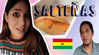 PERUANOS PROBANDO SALTEÑAS BOLIVIANAS 🥟🇧🇴  IAM [upl. by Decima906]