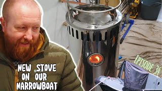 Reflex Diesel Stove Install on our Narrowboat  Episode 34 [upl. by Os283]