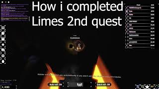 How I Completed Lime 2nd Quest SOLS RNG [upl. by Etnad]