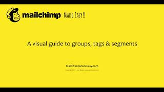 Understanding groups tags and segments in MailChimp  a visual guide [upl. by Bathulda842]