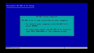 Short MS DOS installation [upl. by Donn]