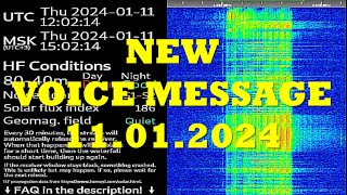 UVB76 NEW VOICE MESSAGE 11012024 1201 UTC [upl. by Airom]