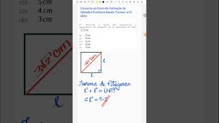 DiagonalDoQuadrado TeoremaDePitágoras matemática Arcir [upl. by Anaigroeg956]