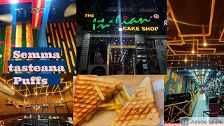 Italian Cake Shop Best puffs crispy chicken sandwich Shawarma life is tastyFood review tamil [upl. by Lucienne]