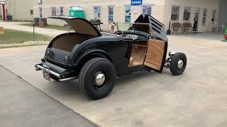 1932 Ford Brookville Roadster 351ci V8 5Speed Webber Carbs Steel Body Stealthy Look [upl. by Llehcram271]