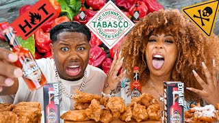 Tabasco Scorpion Hot Sauce Wing Challenge🔥 xtina grubz [upl. by Filler643]