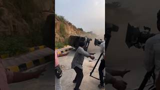 Dangerous Indian Action stunt making😳behindthescene viral stunt car film stuntfailscarcrashes [upl. by Oiralih]