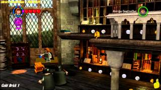 Lego Harry Potter Years 14 Library and Library Second Room FREE ROAM All collectibles  HTG [upl. by Epuladaug]