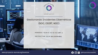 Gestionando Incidentes Cibernéticos SOC CSIRT NOC [upl. by Ailene]