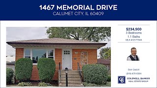 1467 Memorial Drive Calumet City Illinois Homes for Sale  wwwcoldwellhomescom [upl. by Gylys]