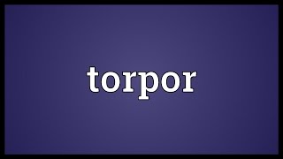 Torpor Meaning [upl. by Yattirb]