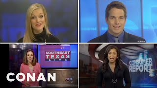 Newscasters Agree Valentines quotI Love Youquot Edition  CONAN on TBS [upl. by Leanora13]