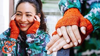 FINGERLESS GLOVES Knitting Pattern Tutorial StepbyStep [upl. by Orin383]