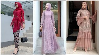 Inspirasi Model Kebaya Gamis Brokat Modern Terbaru 20212022 Untuk Pesta Pernikahan dan Lamaran [upl. by Hsilgne737]