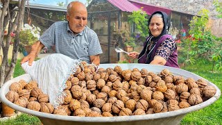 Lots of Harvested Large Walnuts Making Delicious Walnut Jam for Winter [upl. by Karim]