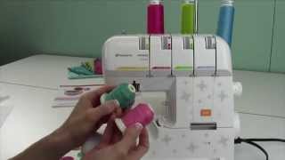 Husqvarna Viking H Class 200S Serger 27 Decorative Threads [upl. by Sydney744]