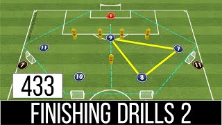 Football Finishing Drills  Soccer 433 Formation [upl. by Bez814]