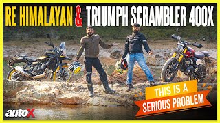 Royal Enfield Himalayan 450 vs Triumph Scrambler 400 X  Ultimate Comparison  2024  autoX [upl. by Emalia]