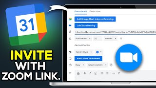 How To Create a Google Calendar Invite With Zoom Link [upl. by Nwahsar]