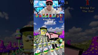 Super Heros Cars vs 1000 Super SpongeBob vs Jump Challenge🚘 shorts beamngdrive [upl. by Kale298]