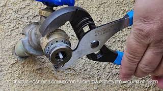 Remove Hose Bibb Connector back flow Preventer Vacuum Breaker [upl. by Cristabel]