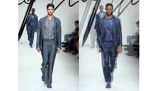 Giorgio Armani Fashion springsummer 2024 MENSWEAR in Milan [upl. by Molini197]