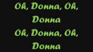 Ritchie Valens  Oh Donna lyrics on screen [upl. by Berhley]