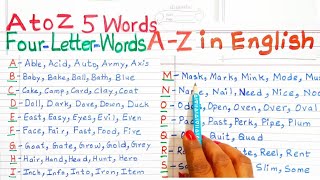 🧿A to Z । A to Z Words। English Alphabet A  Z । A to Z Spelling। Learn and Read A to Z Phonics [upl. by Ahsital535]