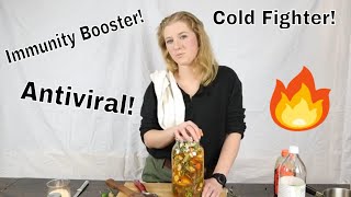 Fire Cider RecipeImmune BoosterCold  Flu Remedy [upl. by Carvey]