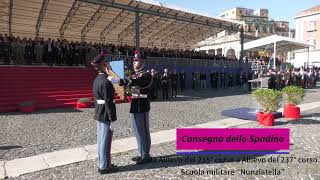 Giuramento Allievi 237° corso Scuola militare quotNunziatellaquot Consegna dello Spadino [upl. by Bren]