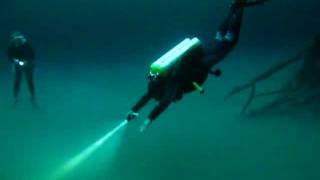 Klaus Bosbach jumps into the hidrogen sulfide cloud in Cenote Angelita [upl. by Anec]