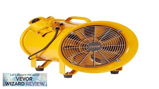 VEVOR Portable Ventilator 10quot Heavy Duty Cylinder Fan 350W Strong Shop Exhaust Review [upl. by Maddalena]