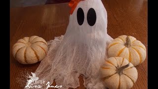 Cheese Cloth Ghost Tutorial [upl. by Akemehc]