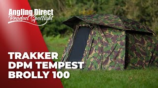 Trakker DPM Tempest Brolly 100  Angling Direct EXCLUSIVE [upl. by Leinto65]