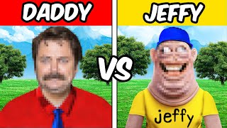 REALISTIC JEFFY vs REALISTIC DADDY in Minecraft [upl. by Anivel]