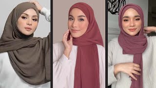 6 EASY SHAWL TUTORIAL – CARA PAKAI SHAWL SIMPLE PELBAGAI GAYA – QotrunNada [upl. by Aloke]