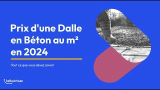 Prix d’une dalle béton au m² en 2024 [upl. by Apollo434]