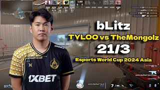 CS2 POV TheMongolz blitz 213 vs TYLOO Nuke Esports World Cup 2024 Asia Closed Qualifier [upl. by Otho757]