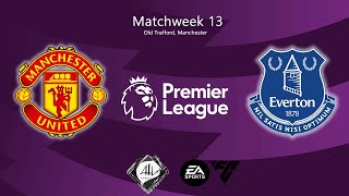 Manchester United x Everton  13 rodada Premier League 2425  EA FC [upl. by Kalfas]