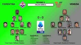 Italian Serie A Games Formations and Statistics Round 2 [upl. by Rouvin]