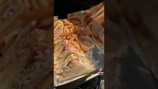 Club Sandwich with fries and stuff chicken at Rinas kitchenettes lahore cuisine shortvideo [upl. by Dolhenty]